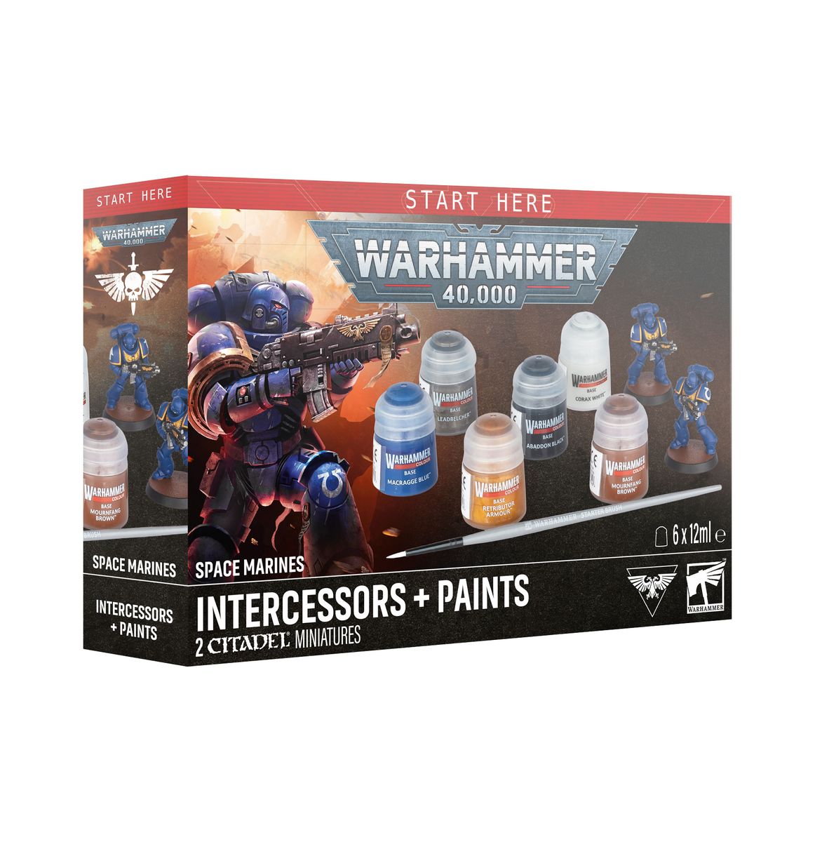 Space Marines: Intercessors + Paints Warhammer40k Starter Kit