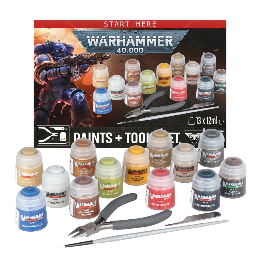 Warhammer40k Paint + Tools set