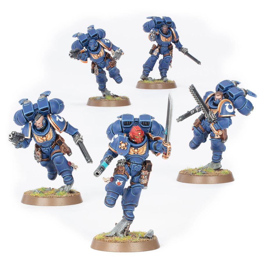 Warhammer40k Space Marines: Assault Intercessors with Jump Packs